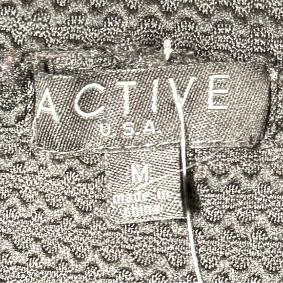 Active USA Brand, A-Line, High Waisted, Mini Skirt, Black Medium, Heavy Texture - Picture 3 of 3